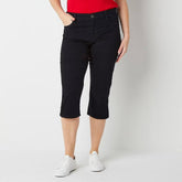 LIZC Sara Crop Mid Rise Essential Black Capri - Smgarment's